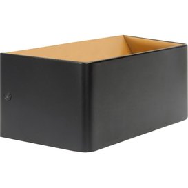 Wandlamp Stretto medium zwart goud