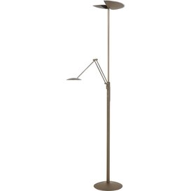 Vloerlamp  Sapporo uplighter brons met dimmer