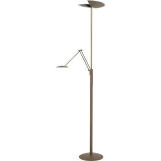 Vloerlamp  Sapporo uplighter brons met dimmer