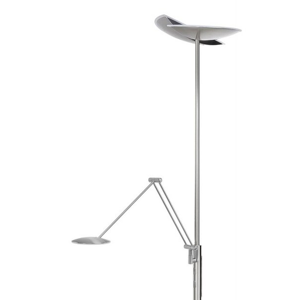 Highlight Modern vloerlamp Sapporo Uplighter staal met dimmer