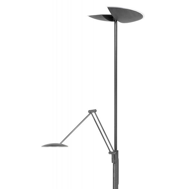Highlight Modern vloerlamp Sapporo Uplighter zwart met dimmer