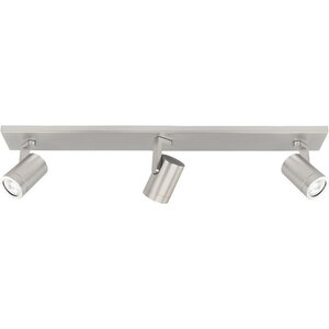 Highlight Moderne opbouwspot Halo 3-lichts balk staal