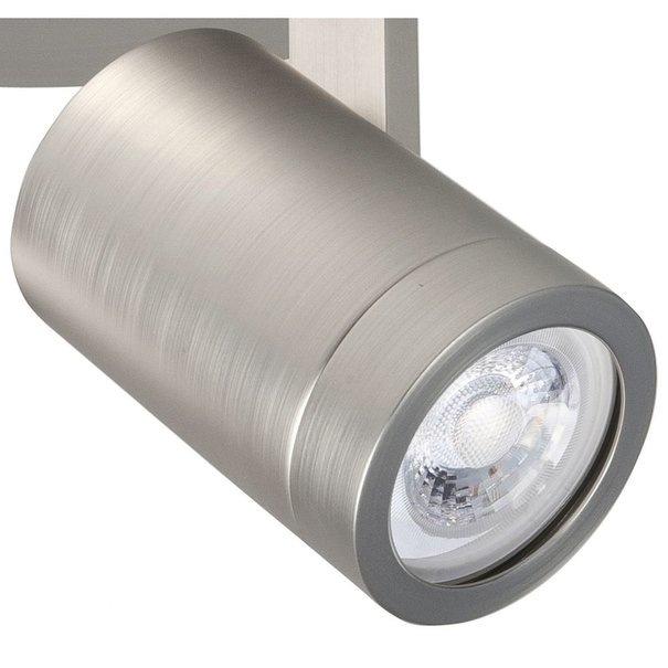 Highlight Modern opbouwspot Halo 2-lichts rond geborsteld staal