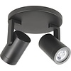 Highlight Modern opbouwspot Halo 2-lichts rond zwart