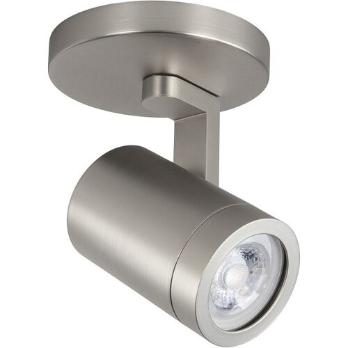 Moderne opbouwspot Halo 1-lichts rond geborsteld staal