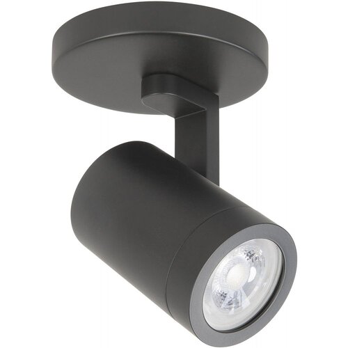 Moderne opbouwspot Halo 1-lichts rond zwart