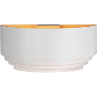 Wandlamp Elena 1-lichts wit goud