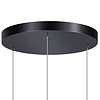 ETH Modern hanglamp Gary 3-lichts getrapt zwart met smoke glas
