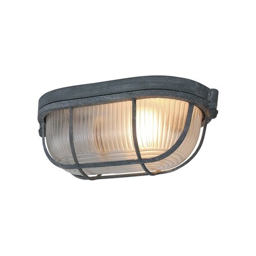 Industriële plafondlamp Lisanne 1-lichts grijs