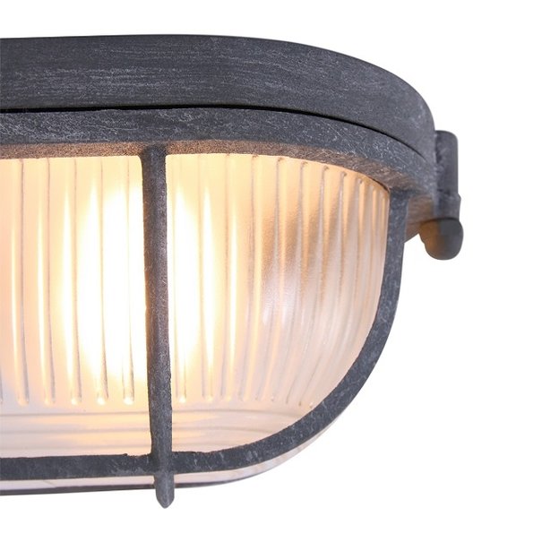 Mexlite Industriële plafondlamp Lisanne 1-lichts grijs
