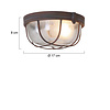Mexlite Industriële plafondlamp Lisanne 1-lichts rond bruin