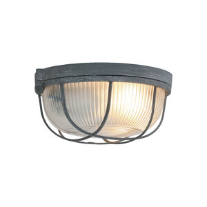 Mexlite Industriële plafondlamp Lisanne 1-lichts rond grijs