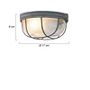 Mexlite Industriële plafondlamp Lisanne 1-lichts rond grijs