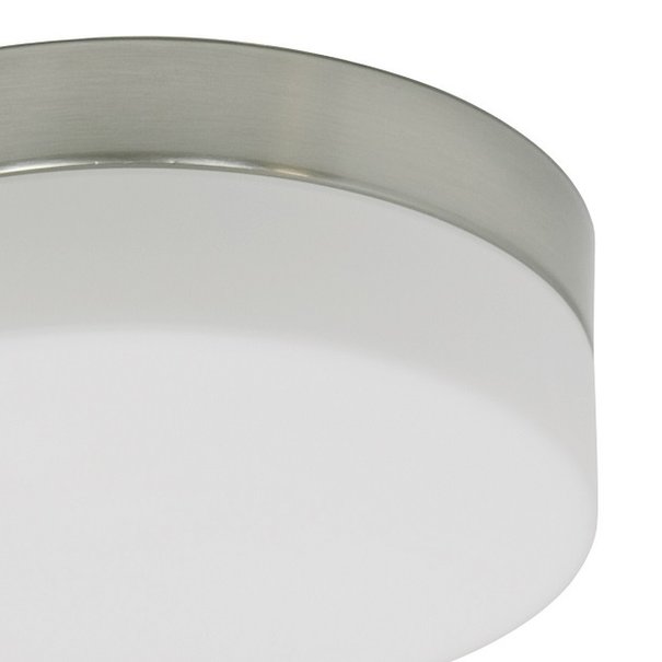 Mexlite Modern - Plafondlamp - Rond - IP44 - 3 standen dimbaar - Staal - 18 cm - Ikaro