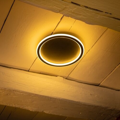 Modern plafondlamp Lois LED 24W rond zwart 3 standen