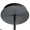 ETH Moderne plafondlamp Davina 2-lichts zwart met smoke glas