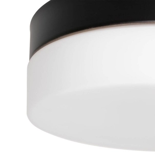 Mexlite Modern plafondlamp Ikaro rond IP44 18 cm zwart 3 standen
