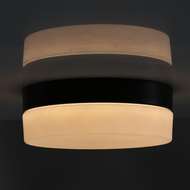 Mexlite Modern - Plafondlamp - Rond - Zwart - 18 cm - Ikaro