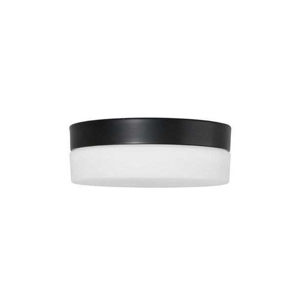 Mexlite Modern plafondlamp Ikaro rond IP44 18 cm zwart 3 standen