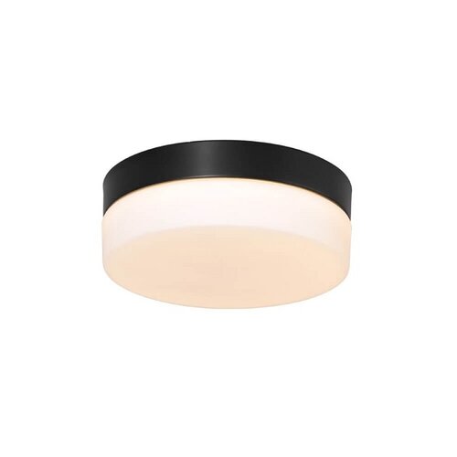 Modern plafondlamp Ikaro rond IP44 18 cm zwart 3 standen