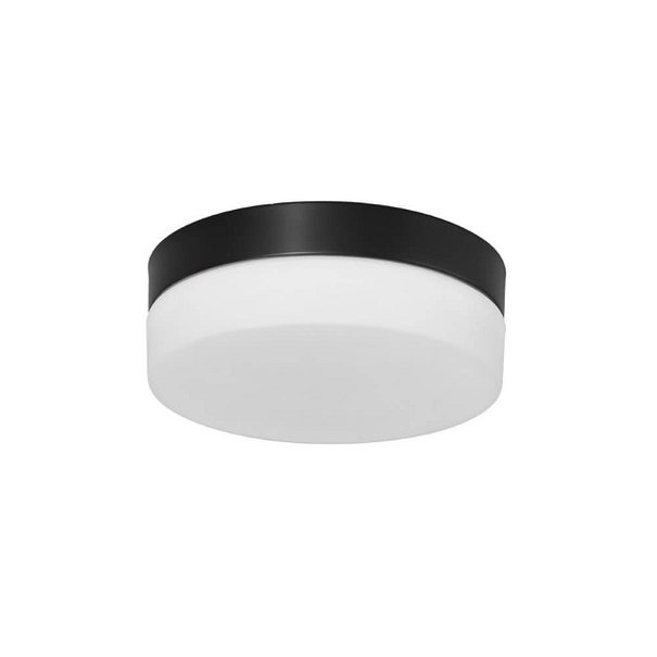 Mexlite Modern plafondlamp Ikaro rond IP44 18 cm zwart 3 standen