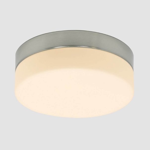 Mexlite Modern plafondlamp Ikaro rond IP44 22,5 cm staal 3 standen