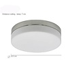 Mexlite Modern plafondlamp Ikaro rond IP44 22,5 cm staal 3 standen