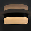 Mexlite Modern plafondlamp Ikaro rond IP44 24 cm zwart 3 standen
