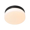 Mexlite Modern plafondlamp Ikaro rond IP44 24 cm zwart 3 standen