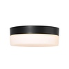 Mexlite Modern plafondlamp Ikaro rond IP44 24 cm zwart 3 standen