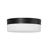 Mexlite Modern plafondlamp Ikaro rond IP44 24 cm zwart 3 standen
