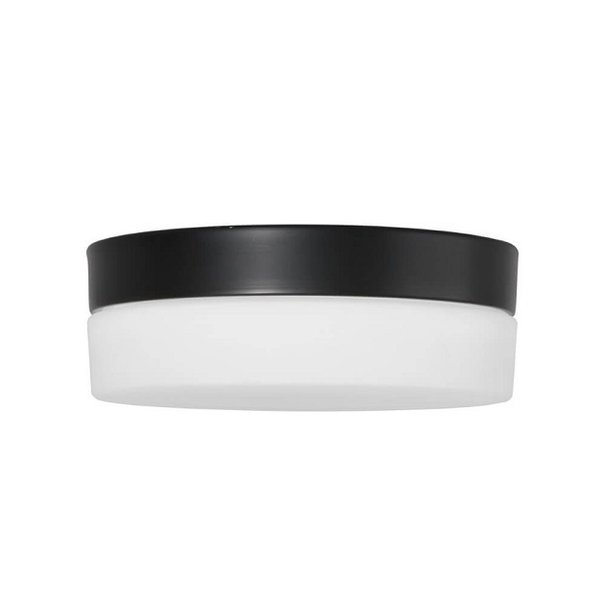 Mexlite Modern plafondlamp Ikaro rond IP44 24 cm zwart 3 standen
