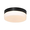 Mexlite Modern plafondlamp Ikaro rond IP44 24 cm zwart 3 standen