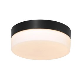 Plafondlamp Ikaro rond zwart 24 cm