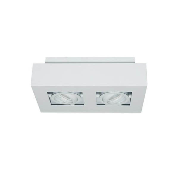 Artdelight Moderne opbouwspot Bosco 2-lichts wit
