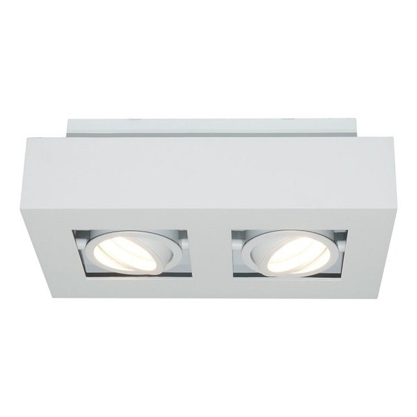 Artdelight Moderne opbouwspot Bosco 2-lichts wit