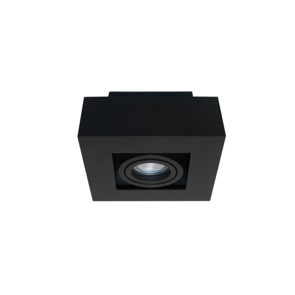 Artdelight Moderne opbouwspot Bosco 1-lichts zwart