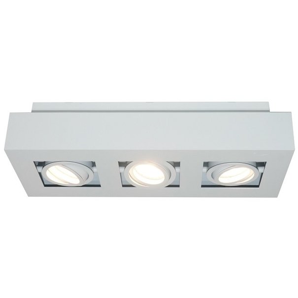Artdelight Moderne opbouwspot Bosco 3-lichts wit
