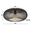 BelaLuz Industriële plafondlamp Vince Ø43 cm brons