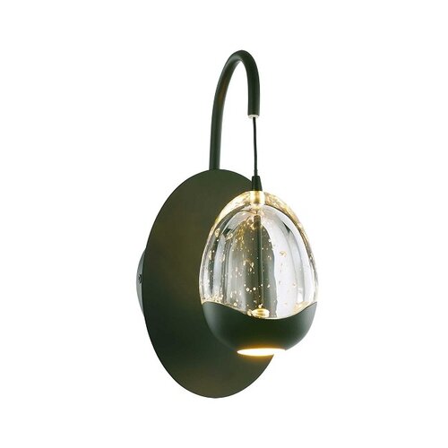 Modern wandlamp Clear Egg 1-lichts zwart wit