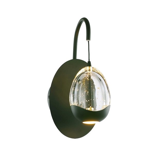 Highlight Modern wandlamp Clear Egg 1-lichts zwart wit