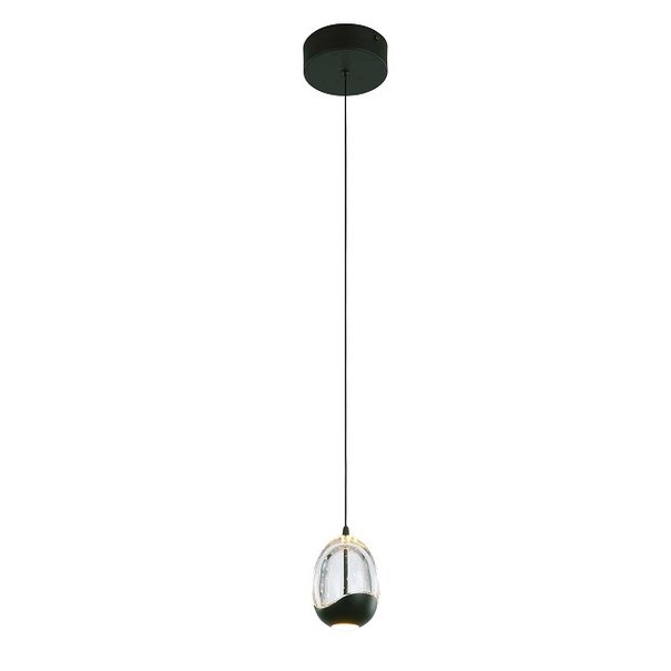 Highlight Modern hanglamp Clear Egg 1-lichts zwart wit