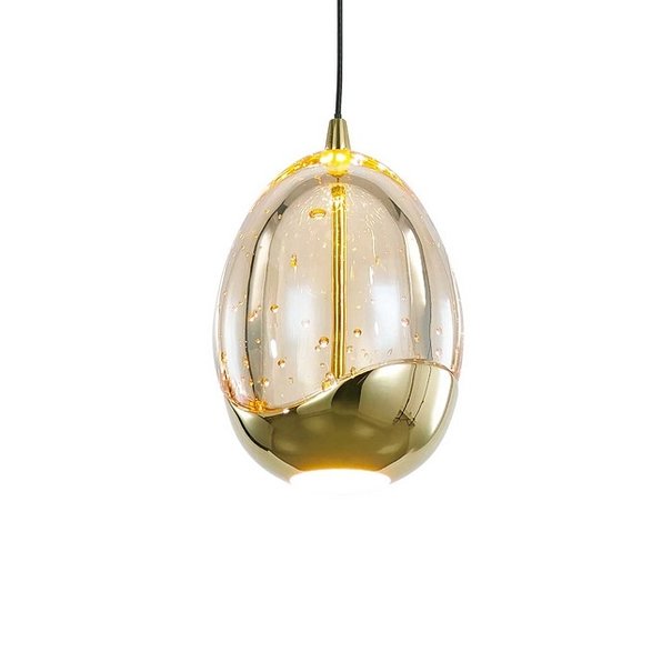 Highlight Modern hanglamp Golden Egg 1-lichts zwart goud