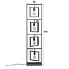 BelaLuz Moderne vloerlamp Flex 4-lichts charcoal