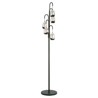 Vloerlamp Clear Egg zwart 5-lichts met dimmer