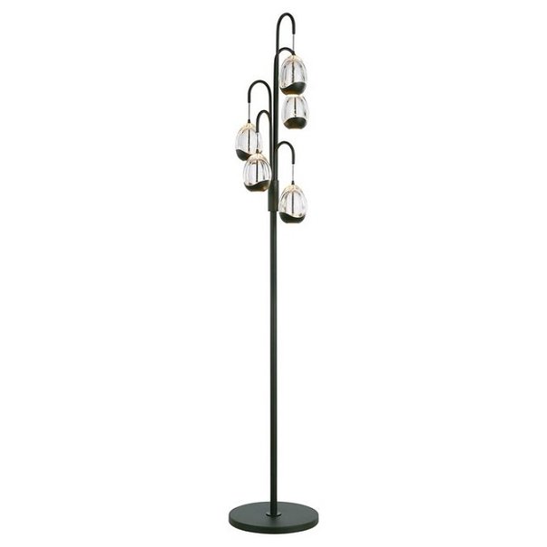 Highlight Design vloerlamp Clear Egg 5-lichts zwart wit met dimmer