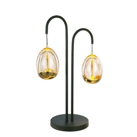 Tafellamp Golden Egg zwart 2 lichts met dimmer