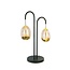 Design - Tafellamp - 2 lichts - Dimmer - Zwart - Golden Egg