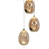 Highlight Design hanglamp Golden Egg 5-lichts zwart goud