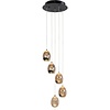 Highlight Design hanglamp Golden Egg 5-lichts zwart goud